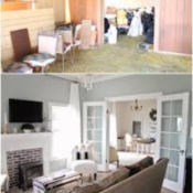 before and after interior design